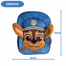 Mochila De Costas Chase Patrulha Canina Plush Azul Escolar Infantil Meninos Volta As Aulas Passeio Viagem Estudos