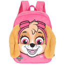 Mochila De Costas Patrulha Canina Skye 3D Plush Infantil Rosa Escolar Volta As Aulas Passeio Viagem Estudos