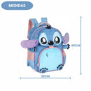 Mochila De Costas Stitch Angel Disney Plush 3D Infantil Escolar Volta As Aulas Passeio Viagem Estudos