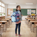 Mochila De Costas Stitch Angel Disney Plush 3D Infantil Escolar Volta As Aulas Passeio Viagem Estudos
