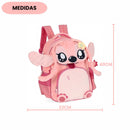 Mochila De Costas Stitch Angel Disney Plush 3D Infantil Escolar Volta As Aulas Passeio Viagem Estudos