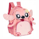 Mochila De Costas Stitch Angel Disney Plush 3D Infantil Escolar Volta As Aulas Passeio Viagem Estudos
