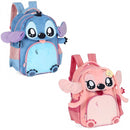 Mochila De Costas Stitch Angel Disney Plush 3D Infantil Escolar Volta As Aulas Passeio Viagem Estudos
