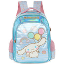 Kit Mochila De Costas e Estojo Box 100 Pens Amigos Da Hello Kitty Cinnamoroll Infantil Escolar Azul