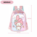 Kit Mochila De Costas e Estojo Box Amigos Da Hello Kitty My Melody Rosa Infantil Escolar Passeio Viagem