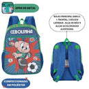 Kit Mochila De Costas e Estojo Simples Cebolinha Turma Da Mônica Escolar Infantil Estudos Passeio VIagem