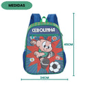 Kit Mochila De Costas e Estojo Simples Cebolinha Turma Da Mônica Escolar Infantil Estudos Passeio VIagem