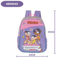 Kit Mochila De Costas e Estojo Simples Turma Da Mônica Amigas Inseparáveis Roxo Infantil Escolar Volta As Aulas