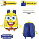Mochila De Costas Bob Esponja 3D Nickelodeon Infantil Escolar Volta As Aulas Passeio Viagem Estudos