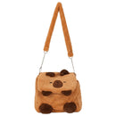 Mochila Tira Colo UP4YOU Capivara 3D Plush Juvenil Resistente Viagem Passeio Alça Ajustável Durável