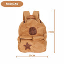 Mochila de Costas Capivara Infantil Peluciada Marrom Escolar Passeio Viagem Criança Macia Estilosa Leve Espaçosa