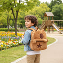 Mochila de Costas Capivara Infantil Peluciada Marrom Escolar Passeio Viagem Criança Macia Estilosa Leve Espaçosa