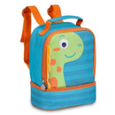 Kit Mochila de Carrinho Mala de Rodinhas Dinossauro Verde Lancheira Térmica Infantil Masculino Megalomania