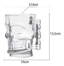 Caneca de Vidro Cerveja Caveira 540ML Ke Home Megalomania
