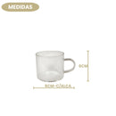 Jogo de Xícara De Vidro Com 6 Peças 120ml Café Chá Resistente Elegante Presente Sofisticado Mãe Pai