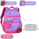 Mochila De Costas Juju Teófilo Juvenil Escolar Feminino Volta As Aulas Resistente Estilosa Viagem