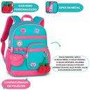 Mochila De Costas Juju Teófilo Juvenil Escolar Feminino Volta As Aulas Resistente Estilosa Viagem