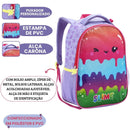 Kit Mochila Costas Infantil Slime Escolar Lancheira Estojo Mochila Volta as Aulas Menina Passeio Ponto Criativo