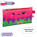 Kit Mochila Costas Infantil Slime Escolar Lancheira Estojo Mochila Volta as Aulas Menina Passeio Ponto Criativo