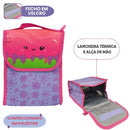 Kit Mochila Costas Infantil Slime Escolar Lancheira Estojo Mochila Volta as Aulas Menina Passeio Ponto Criativo