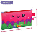 Kit Mochila Costas Infantil Slime Escolar Lancheira Estojo Mochila Volta as Aulas Menina Passeio Ponto Criativo