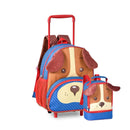 Kit Mochila De Carrinho e Lancheira Térmica Cachorro Vermelho Clio Pets Rodinhas Escolar Infantil Volta As Aulas