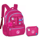 Kit Mochila Costa Luluca Rosa Estojo Box 100 Pens 36 Elástico Reforçada Original Escolar Feminina Megalomania