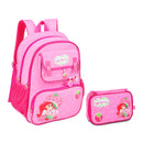 Kit Mochila de Costas Estojo Box Moranguinho Rosa Infantil Escolar Meninas Volta as Aulas