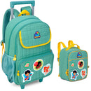 Kit Mochila De Carrinho Lancheira Térmica 3 Palavrinhas Infantil Menino Música Youtube Escolar
