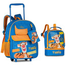Kit Mochila De Carrinho e Lancheira Térmica Tigrão Disney Infantil Menino Escolar Volta As Aulas