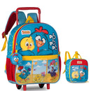 Kit Lancheira Térmica e Mochila de carrinho Galinha Pintadinha Volta Aulas Passeio Viagem Criança