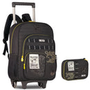 Kit Mochila de Carrinho e Estojo Box 100 Pens 36 Elástico Volta as Aulas Escolar Anime Juvenil
