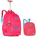 Kit Mochila De Carrinho e Lancheira Térmica Rosa Rebecca Bonbon Feminino Escolar Juvenil Volta as Aulas