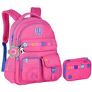 Kit Mochila De Costas e Estojo Box Rebecca Bonbon Rosa Estiloso Juvenil Escolar Feminino Volta As Aulas