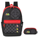 Kit Mochila De Costas e Estojo Triplo Super Mario Bros Nintendo Games Vermelho Escolar infantil  Volta As Aulas