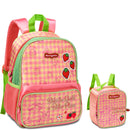 Kit Mochila De Costas e Lancheira Térmica Moranguinho Infantil Escolar Menina Volta As Aulas Clio