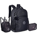 Kit Mochila Costas Bonbon Preto Lancheira Térmica Estojo Box Juvenil Escolar Meninas Feminino Clio Megalomania