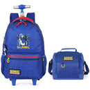 Kit Mochila De Rodinhas e Lancheira Térmica Sonic The Hedgehog Gamer Escolar Infantil Passeio Viagem Estudos