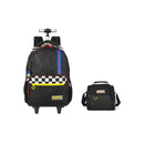Kit Mochila de Rodinhas e Lancheira Sonic Preto Voltas as Aulas Escolar Menino Game Resistente Espaçosa