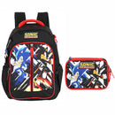 Kit Mochila De Costas e Estojo Box Sonic The Hedgehog Shadow Games Preto Infantil Escolar Volta As Aulas