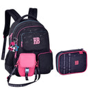 Kit Mochila De Costas e Estojo Box Preto Rebecca Bonbon Estiloso Escolar Juvenil Volta As Aulas Feminino