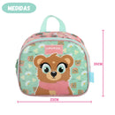 Lancheira Térmica Infantil Urso Panda Marrom Meninas Escolar Creche Passeio Crianças Costas Ponto Criativo