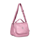 Kit Mochila de Carrinho Mala Bolsa Lancheira Térmica Duas Alças Estojo Box Rosa Femino Escolar Lanchinho Rebecca Bonbon Clio Megalomania