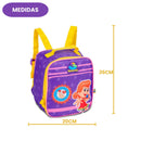 Kit Mochila De Carrinho e Lancheira Térmica Roxa 3 Palavrinhas Desenho Música Youtube Infantil Meninas Volta As Aulas