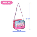 Kit Mochila de Carrinho Lancheira Térmica Peppa Pig Infantil Escolar Meninas Rosa Clio