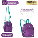 Kit Mochila De Costas e Lancheira Térmica Rebecca Bonbon Roxa Juvenil Feminino Volta As Aulas Estudos