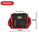 Kit Mochila Com Rodinhas e Lancheira Térmica Mario Bros Vermelho Volta as Aulas Escolar Game Menino  LA49883MO e MC49882