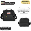 Kit Mochila de Rodinhas e Lancheira Sonic Preto Voltas as Aulas Escolar Menino Game Resistente Espaçosa