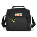 Kit Mochila de Rodinhas e Lancheira Sonic Preto Voltas as Aulas Escolar Menino Game Resistente Espaçosa