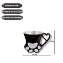 Caneca de Porcelana 300ml Gatinho Pata Presente Café Chá Leite Xícara Asa Coração Ponto Criativo